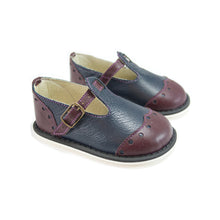 Load image into Gallery viewer, T-Bar Brogue (Claret &amp; Blue)
